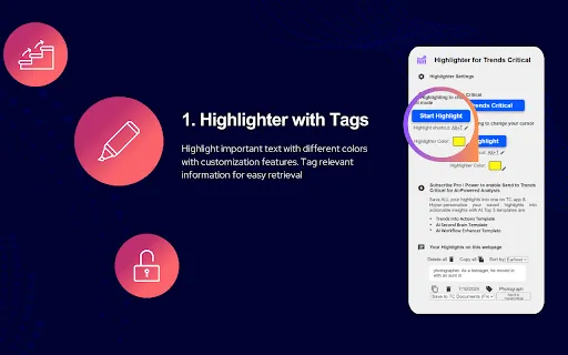 Highlighter for TrendsCritical.com