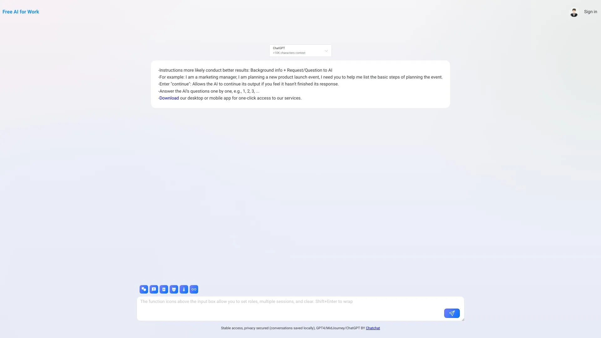 Free AI for Work