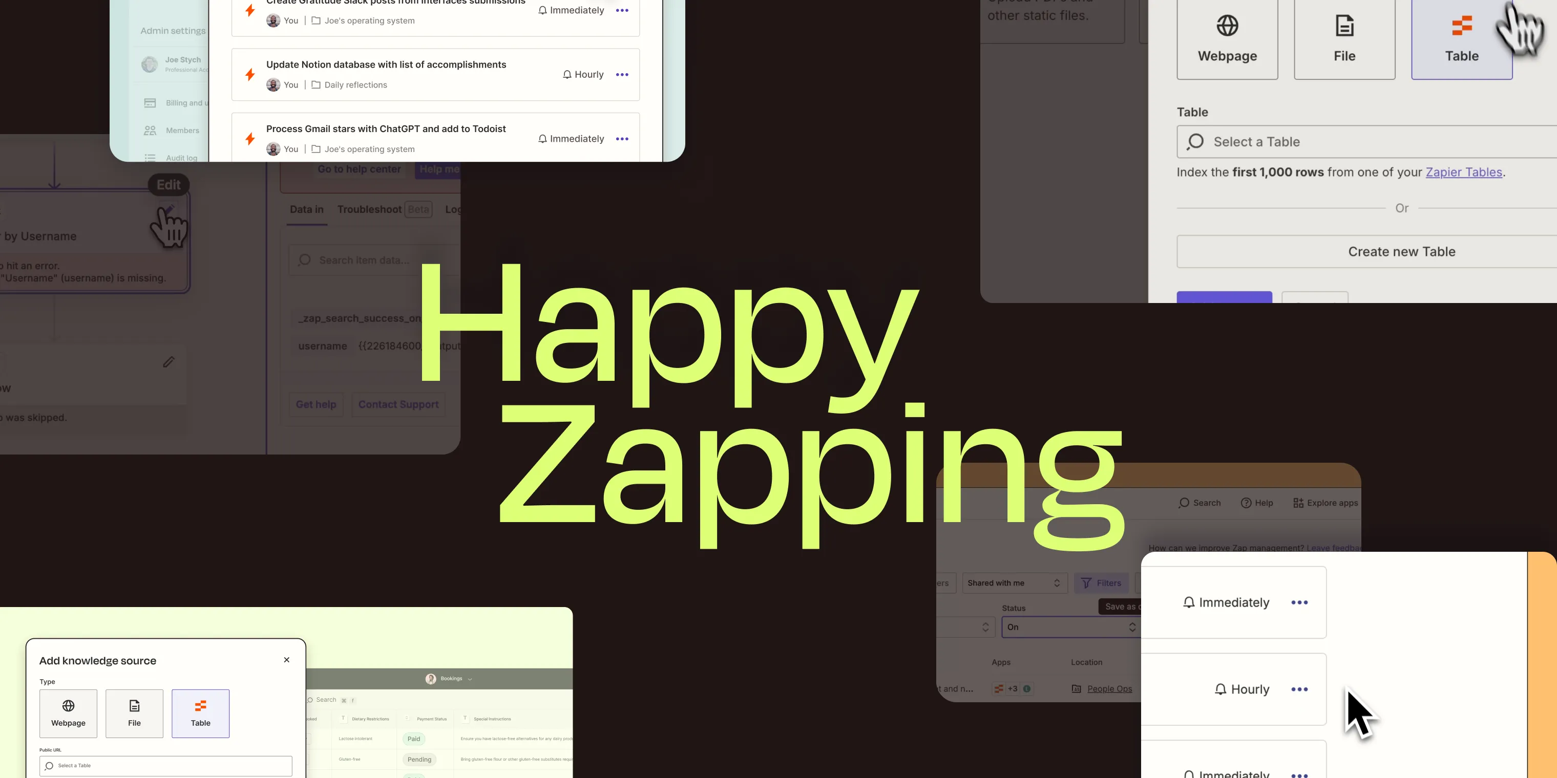 Happy Zapping: Dozens of little updates that make work flow better