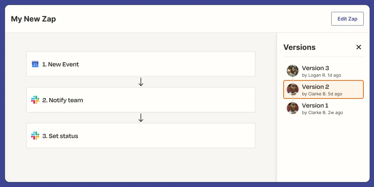 Announcing: Version Preview for your Zaps