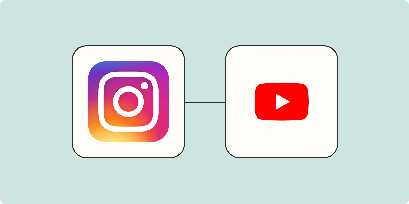 Connect Instagram and YouTube for automated crossposting