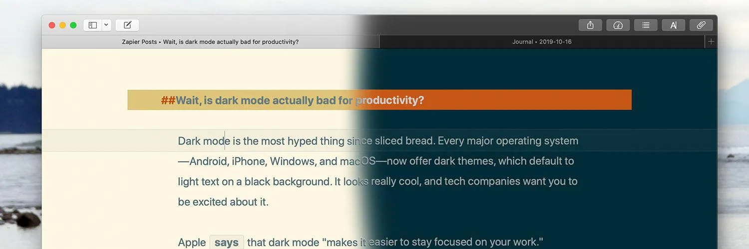 Wait, is dark mode actually bad for productivity?