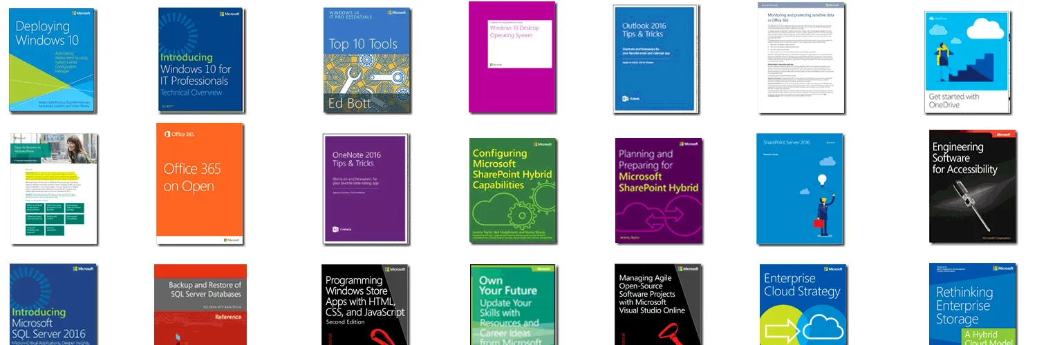 Download Hundreds of Free Technical eBooks from Microsoft