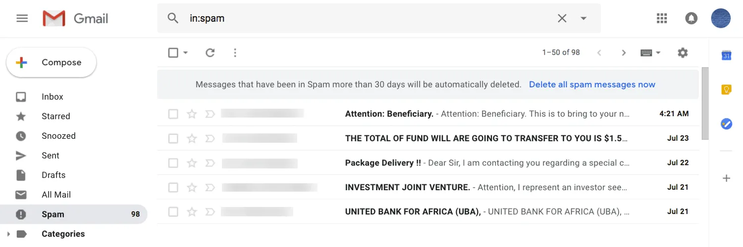 How to stop spam emails and filter out promotional emails